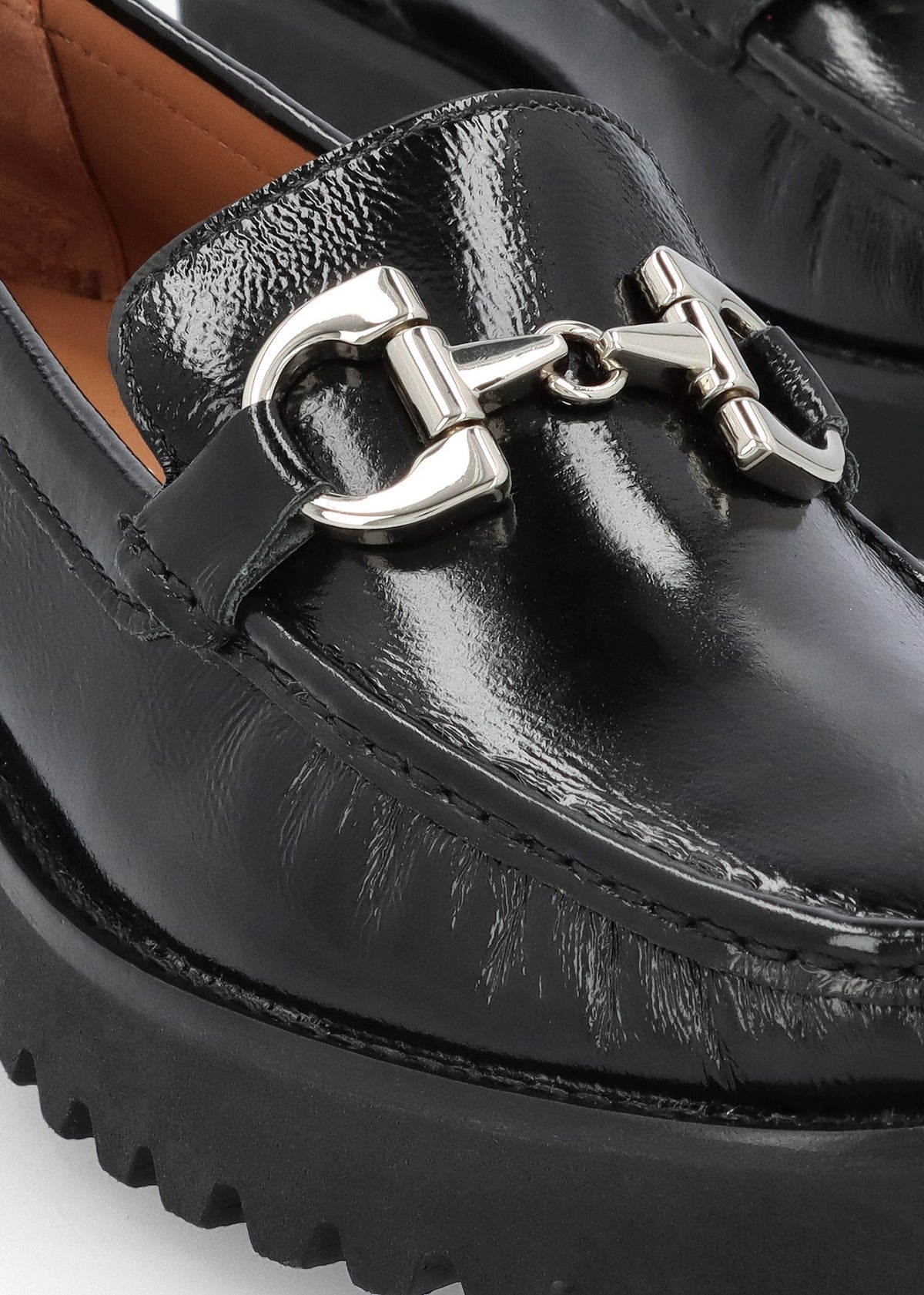 Garrera Black Patent Leather Chunky Loafers