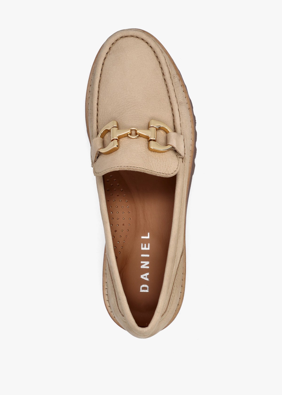Garrera Beige Nubuck Leather Chunky Loafers
