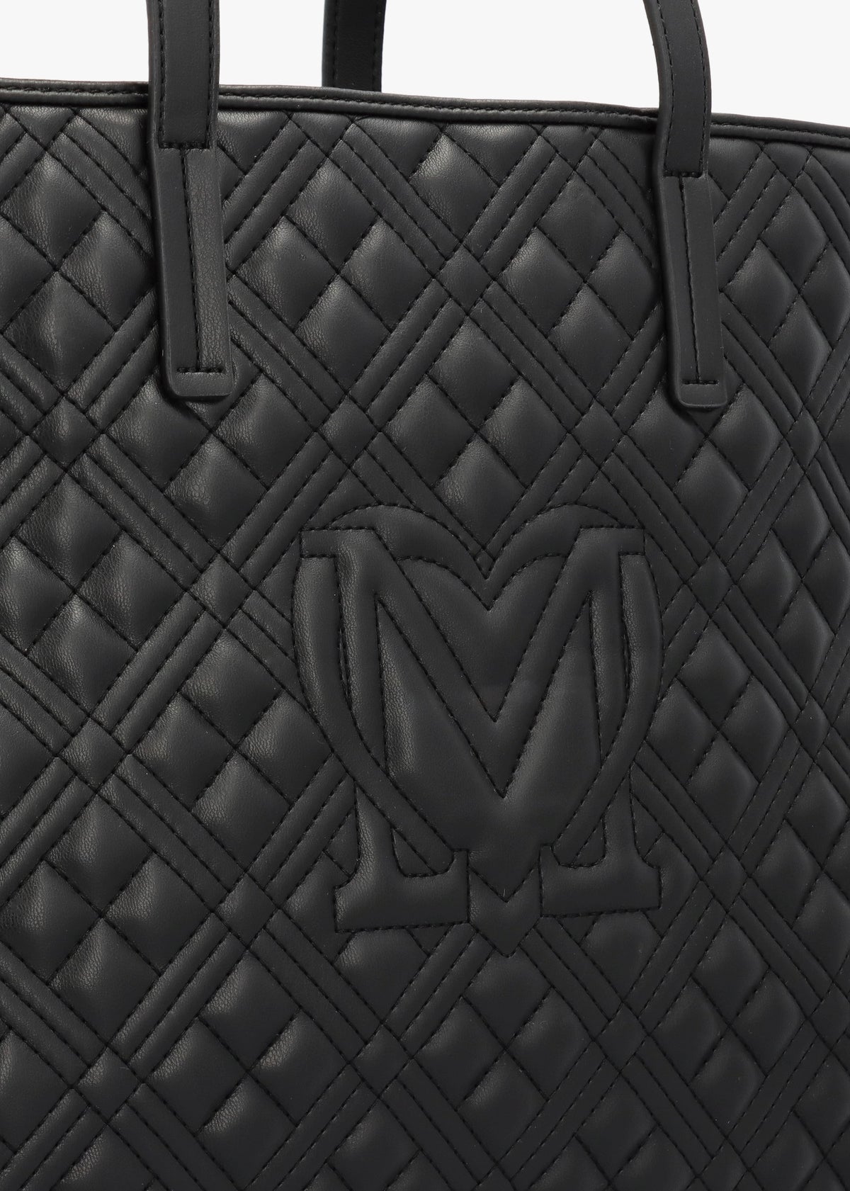 Diamond Quilt Black Tote Bag
