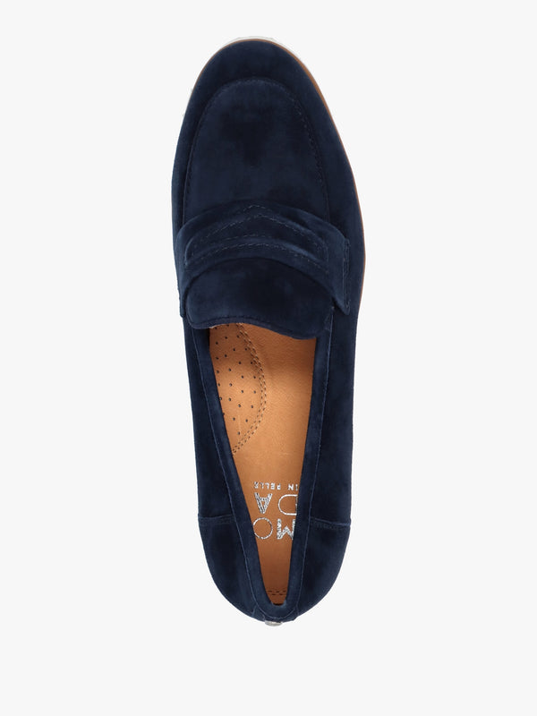 Ebonee Off Navy Suede Chunky Loafers