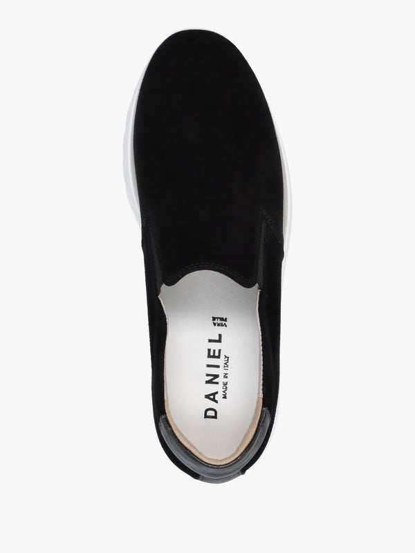 Commy Black Suede Flatform Wedge Shoes