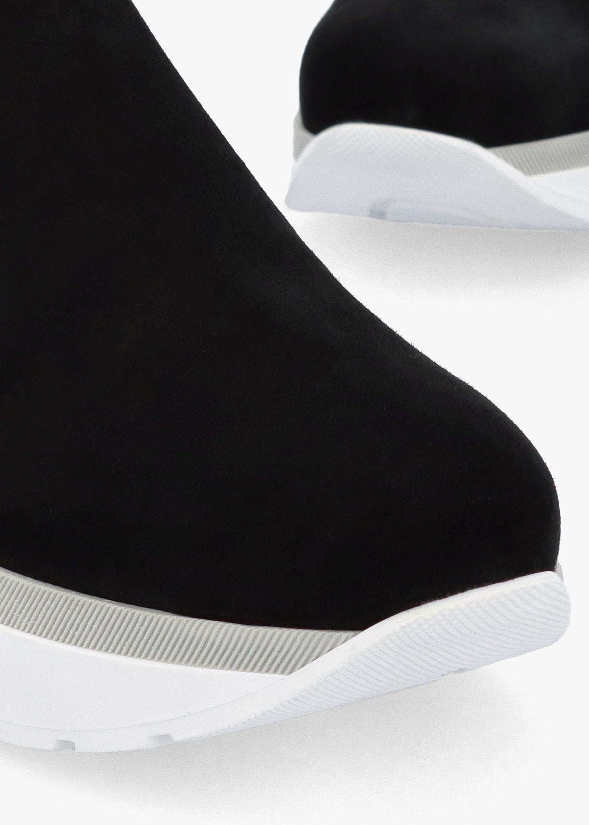 Commy Black Suede Flatform Wedge Shoes