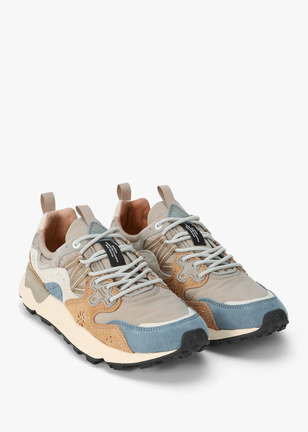 Men’s Yamano 3 Beige Grey Suede & Nylon Trainers