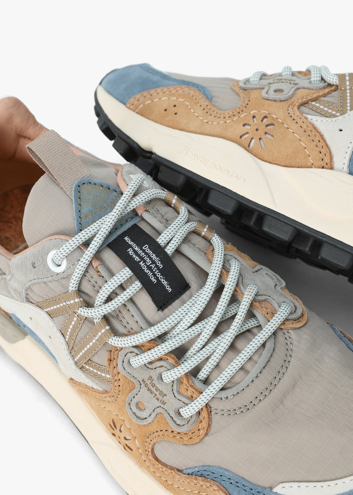 Men’s Yamano 3 Beige Grey Suede & Nylon Trainers