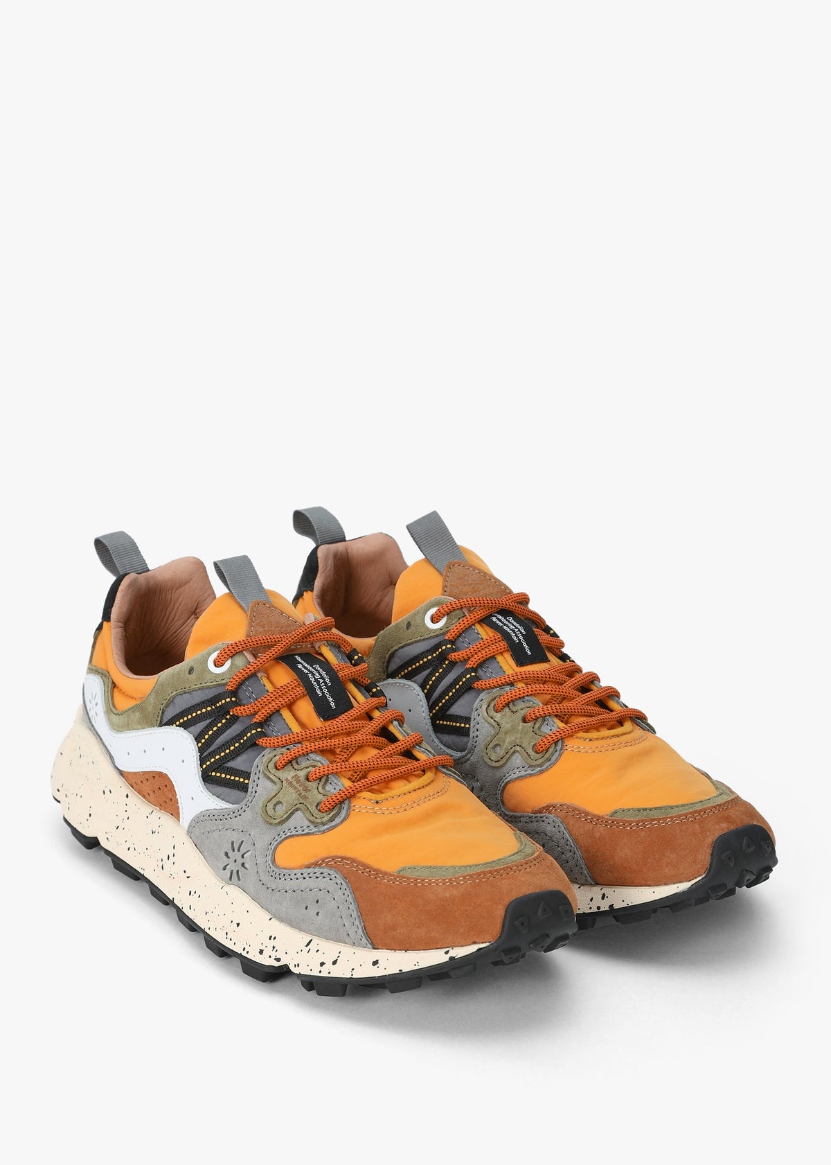Men’s Yamano 3 Orange Suede & Nylon Trainers