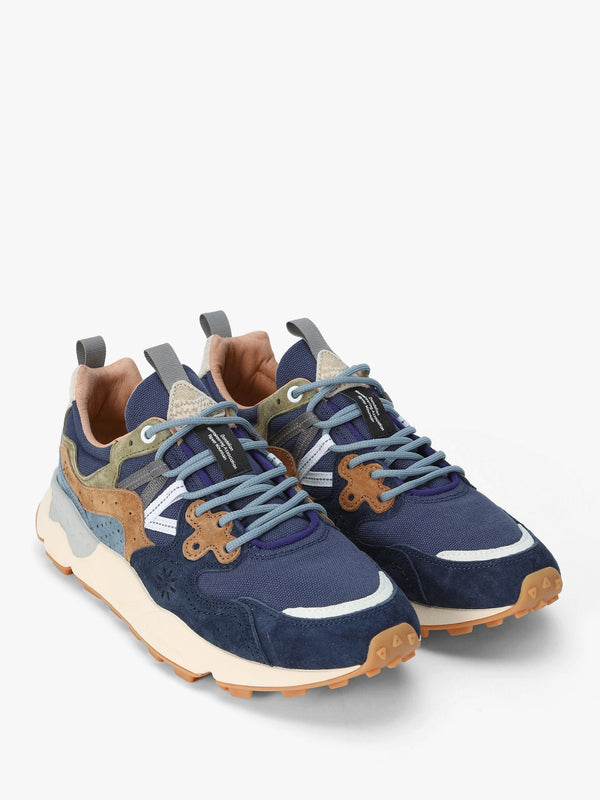 Men’s Yamano 3 Navy Suede & Canvas Trainers