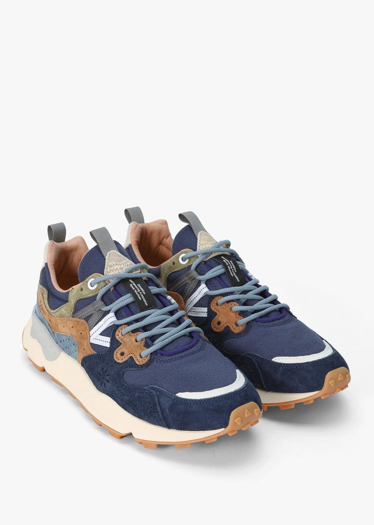 Men’s Yamano 3 Navy Suede & Canvas Trainers
