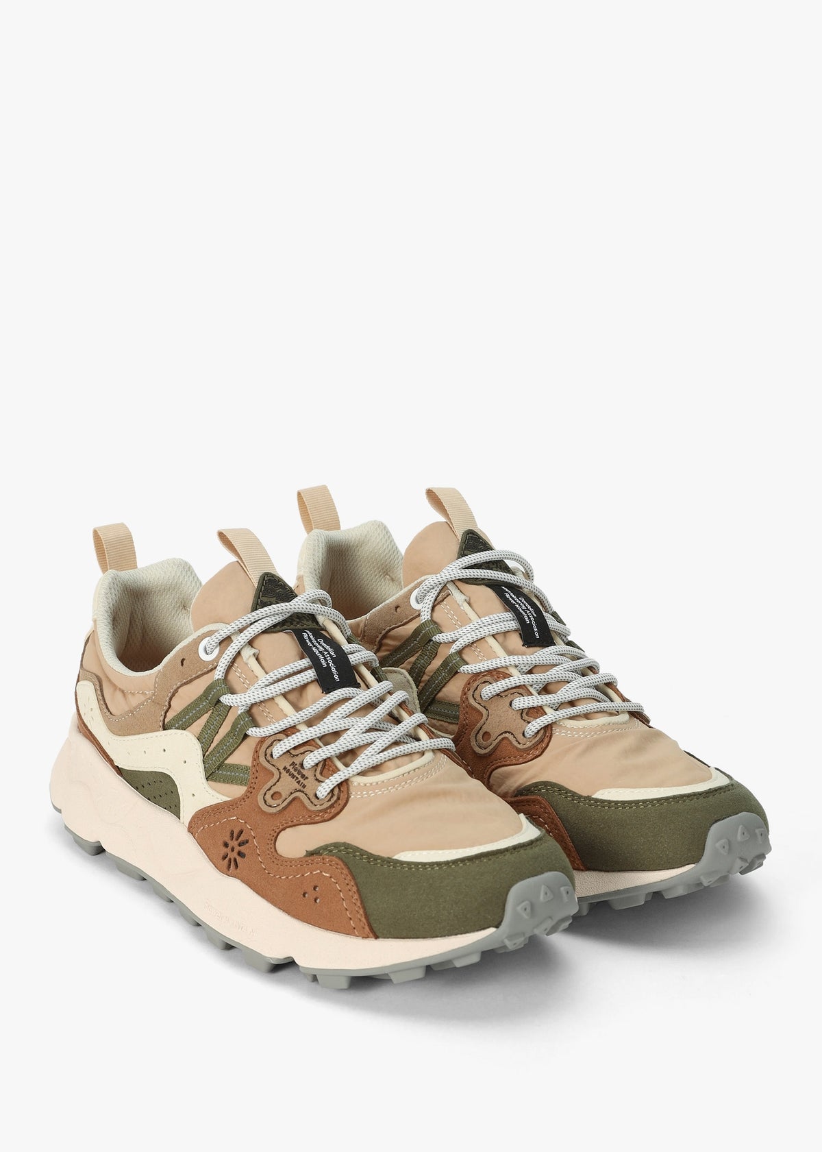 Men’s Yamano 3 Kaiso Beige Military Green Trainers