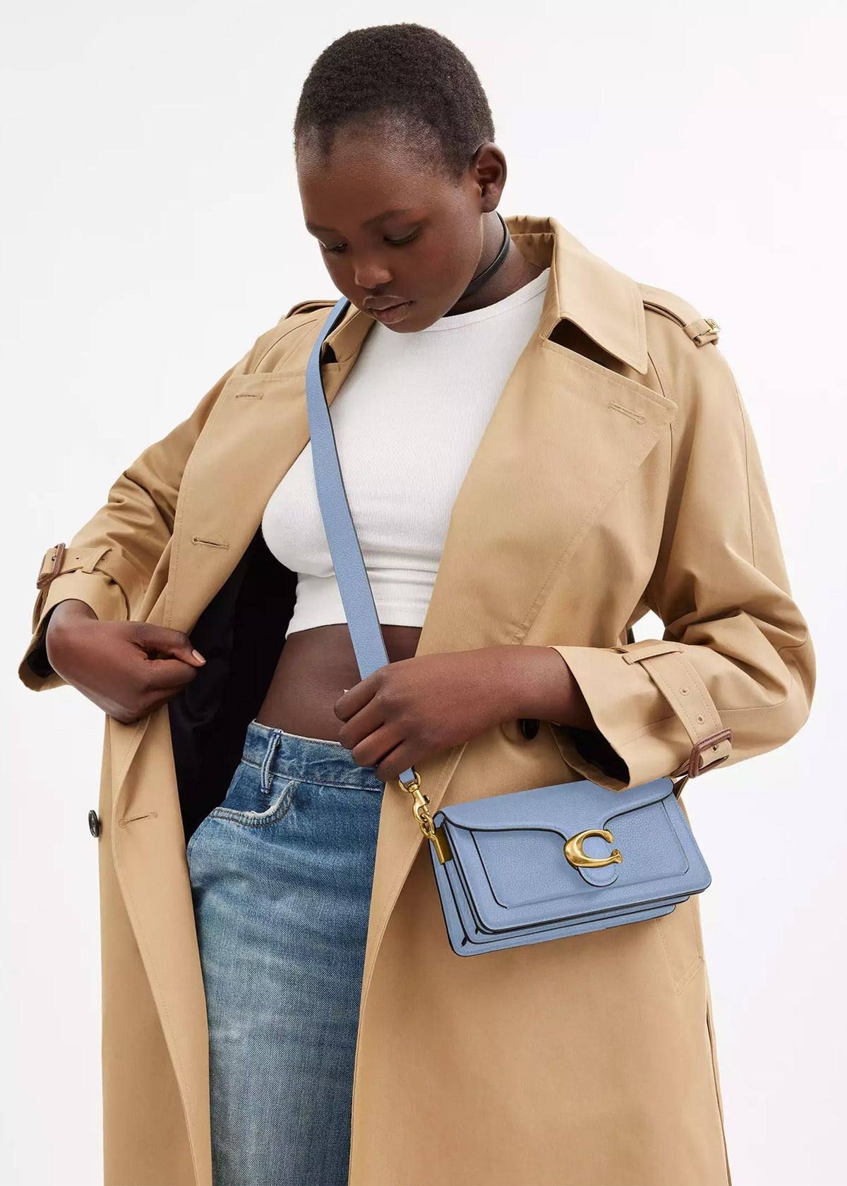 Tabby 20 Bluebell Leather Shoulder Bag