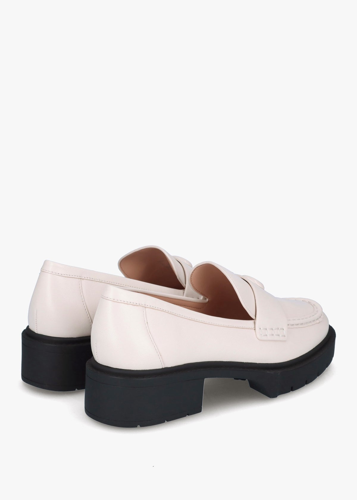 Leah Chalk Leather Chunky Loafers