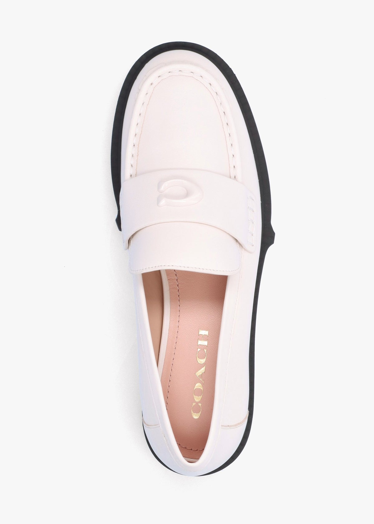 Leah Chalk Leather Chunky Loafers