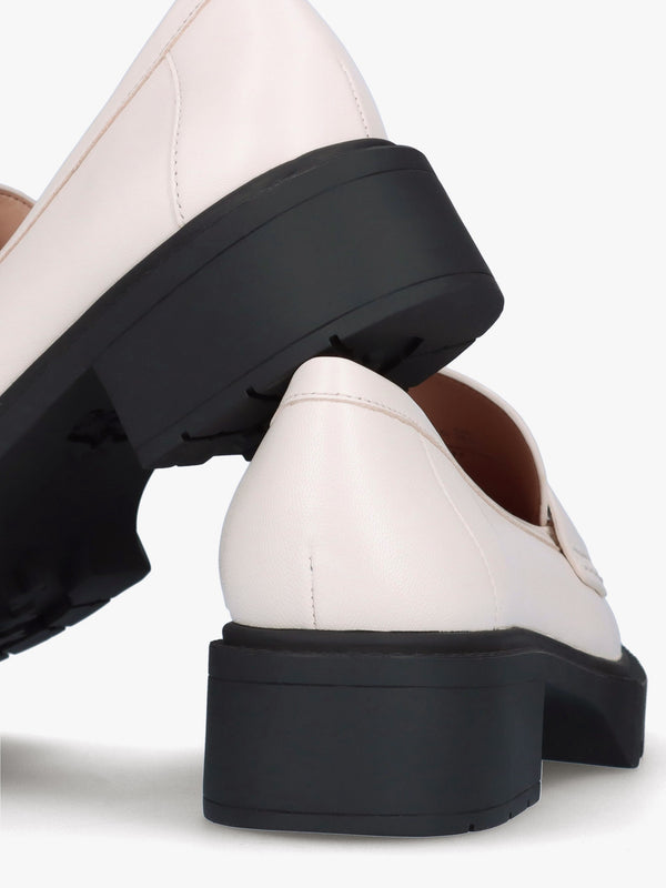 Leah Chalk Leather Chunky Loafers