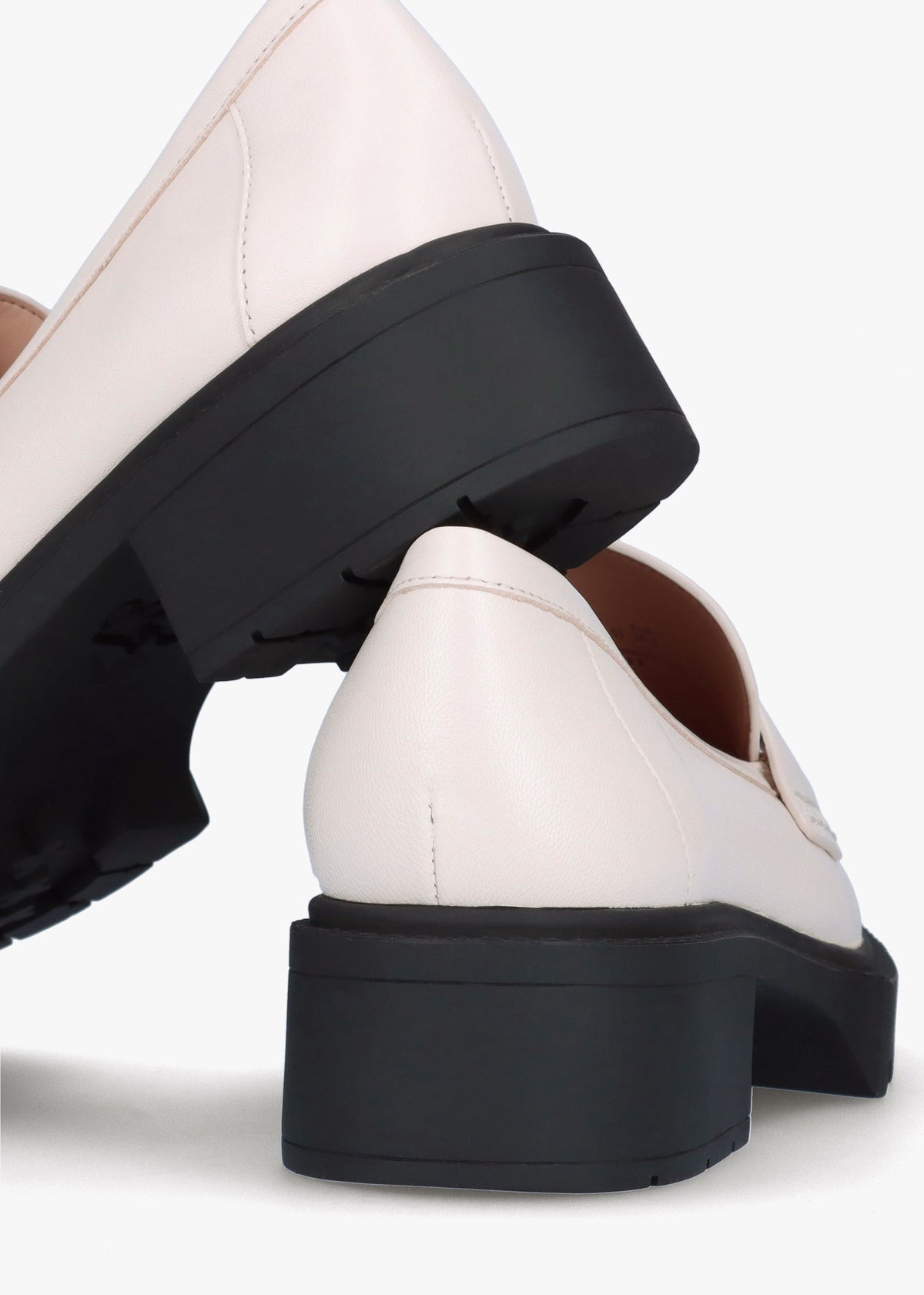 Leah Chalk Leather Chunky Loafers