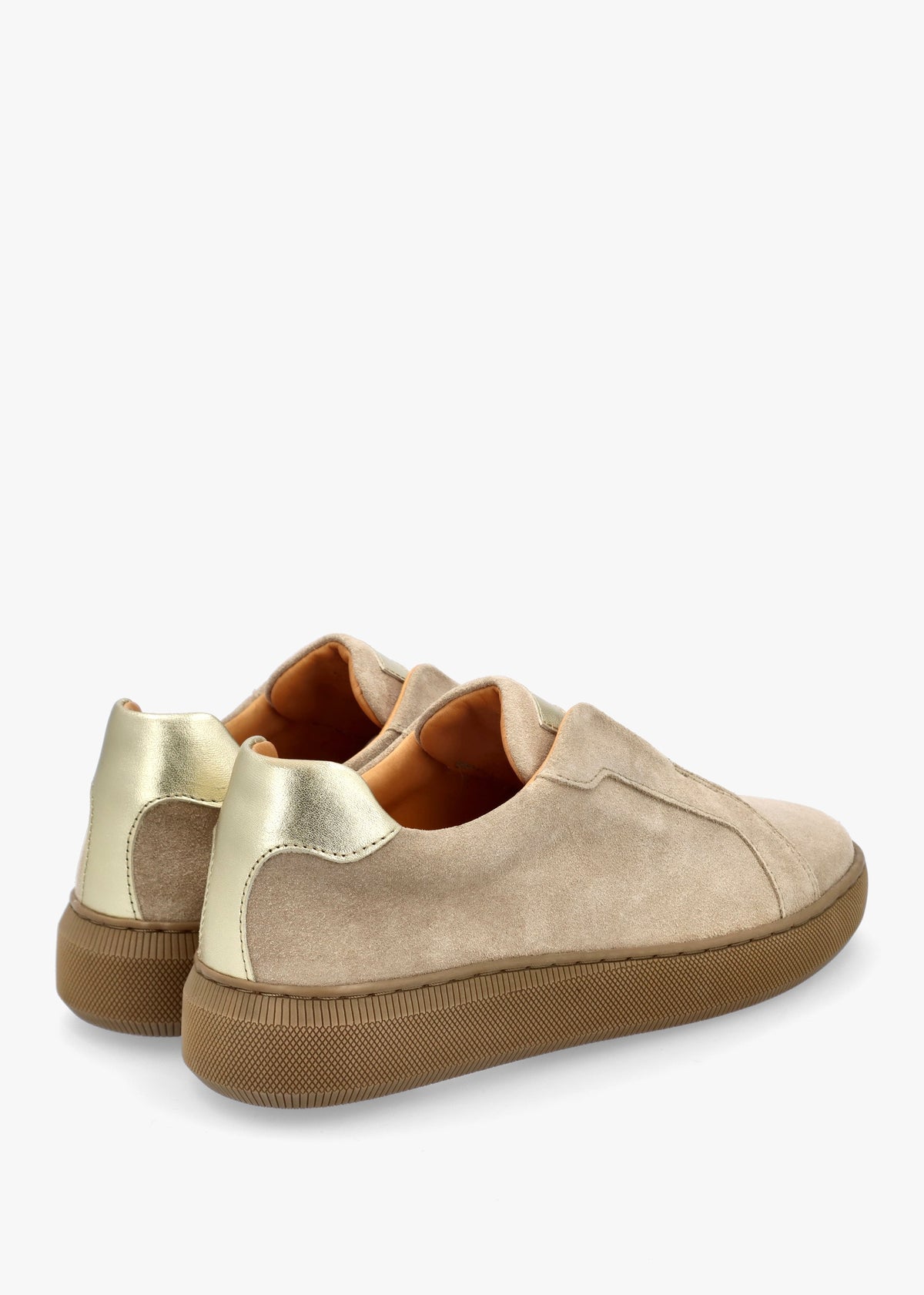 Viola Beige Suede Low Profile Trainers