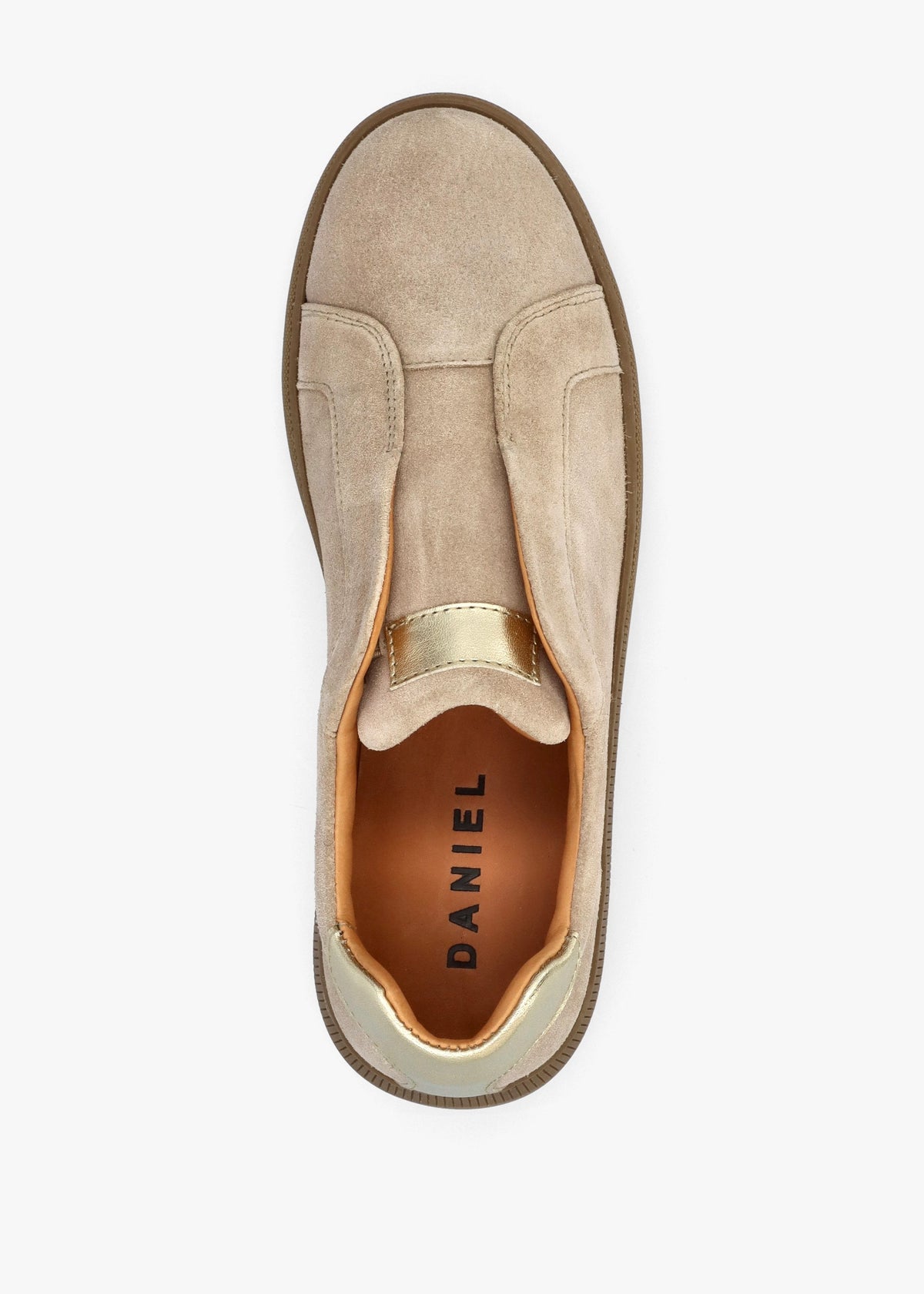 Viola Beige Suede Low Profile Trainers
