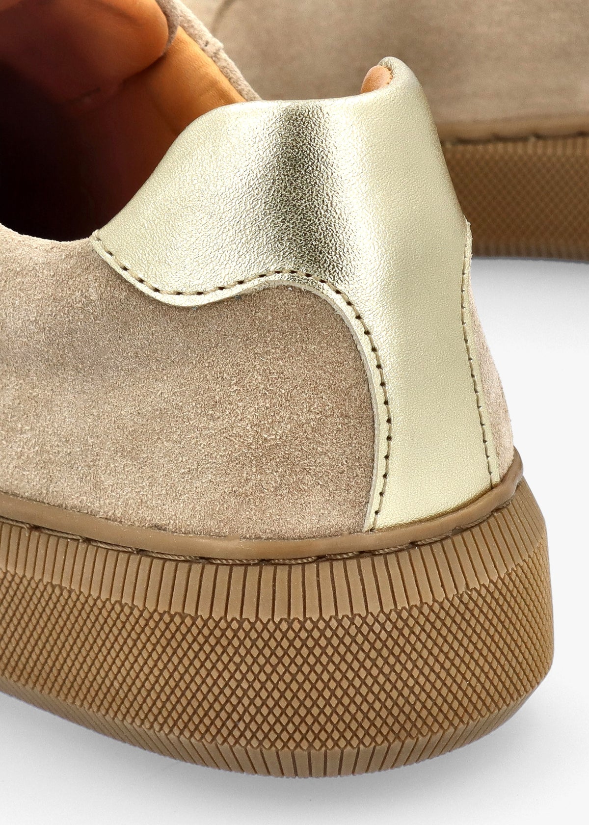 Viola Beige Suede Low Profile Trainers
