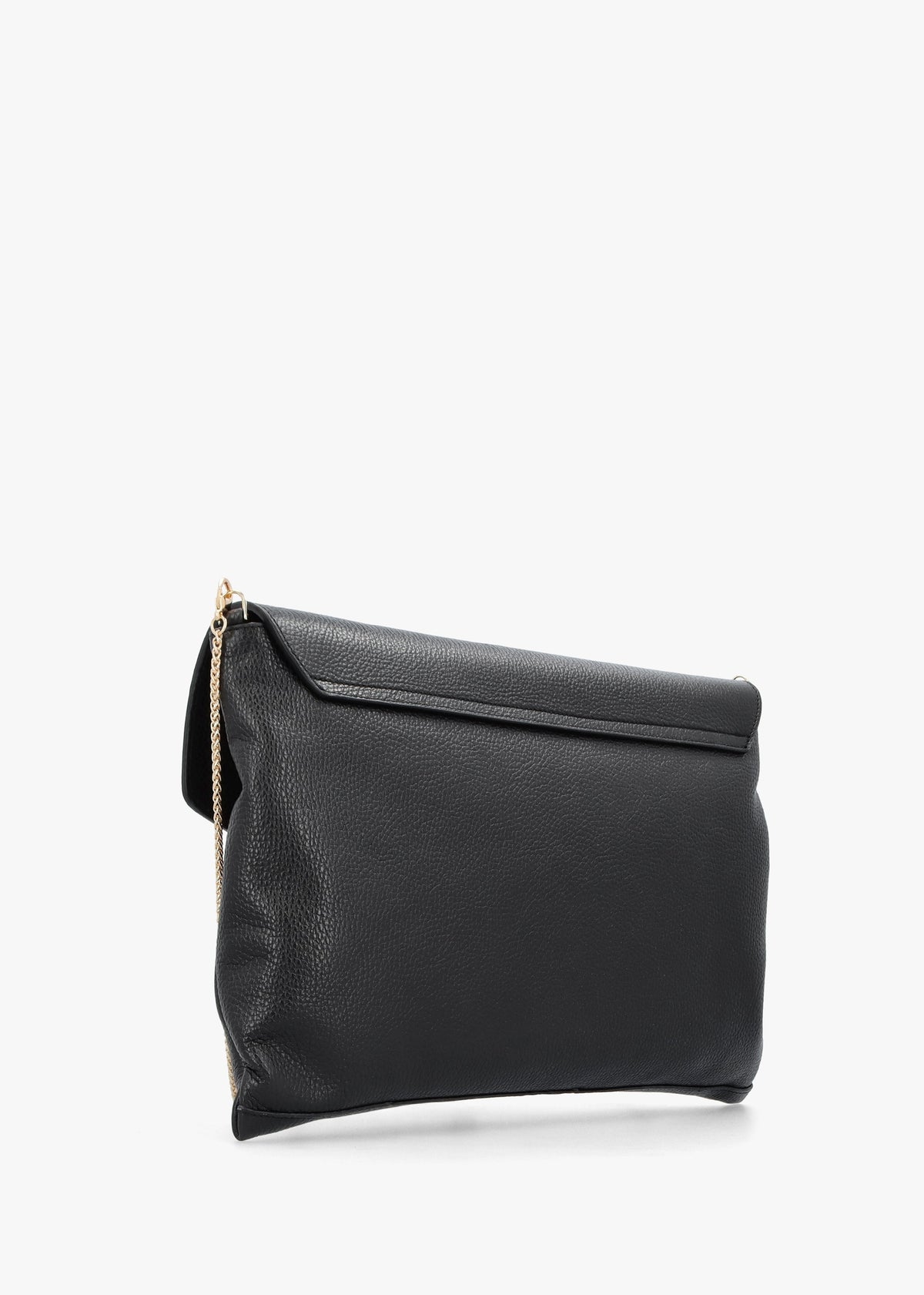 Inclutch Black Tumbled Leather Envelope Clutch