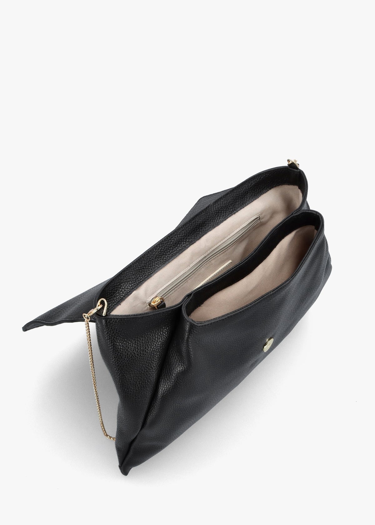 Inclutch Black Tumbled Leather Envelope Clutch