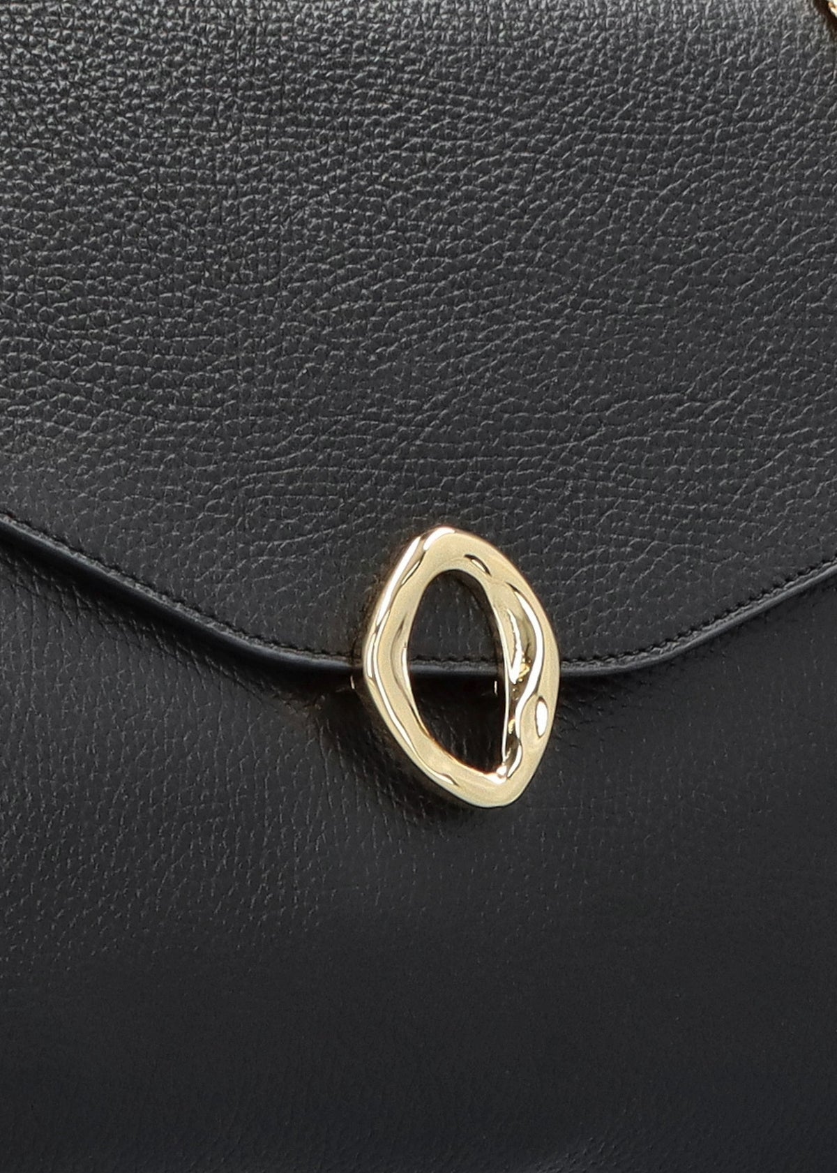 Inclutch Black Tumbled Leather Envelope Clutch
