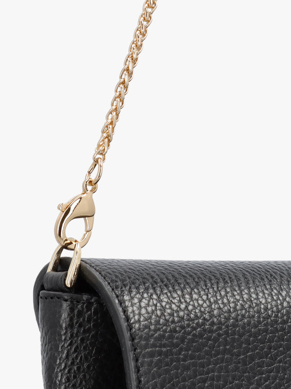 Inclutch Black Tumbled Leather Envelope Clutch