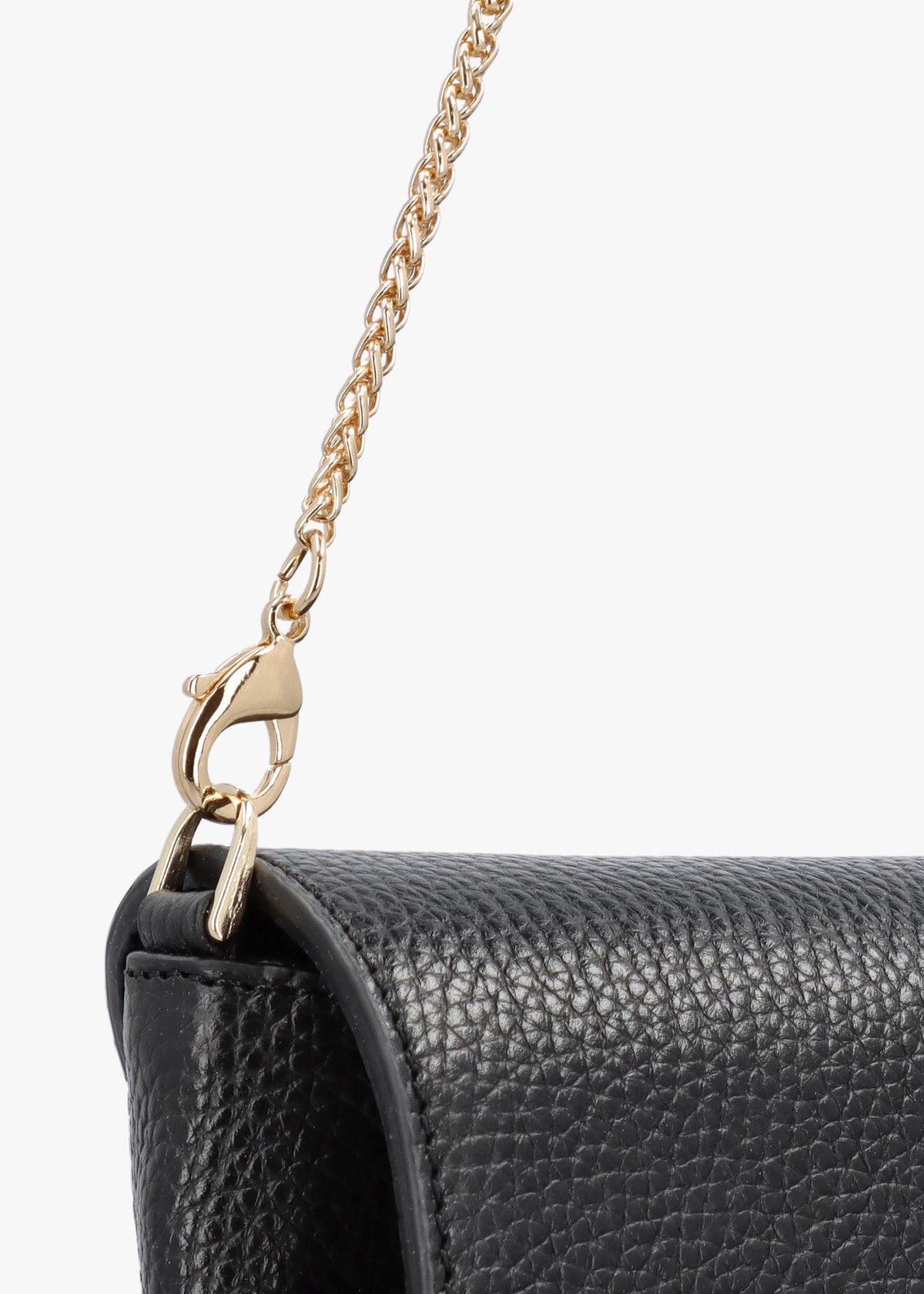 Inclutch Black Tumbled Leather Envelope Clutch