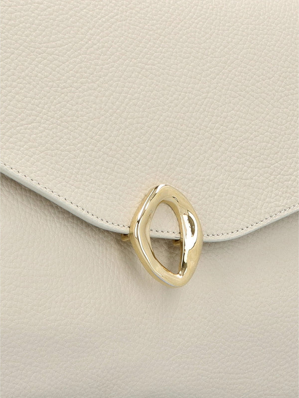 Inclutch Cream Tumbled Leather Envelope Clutch