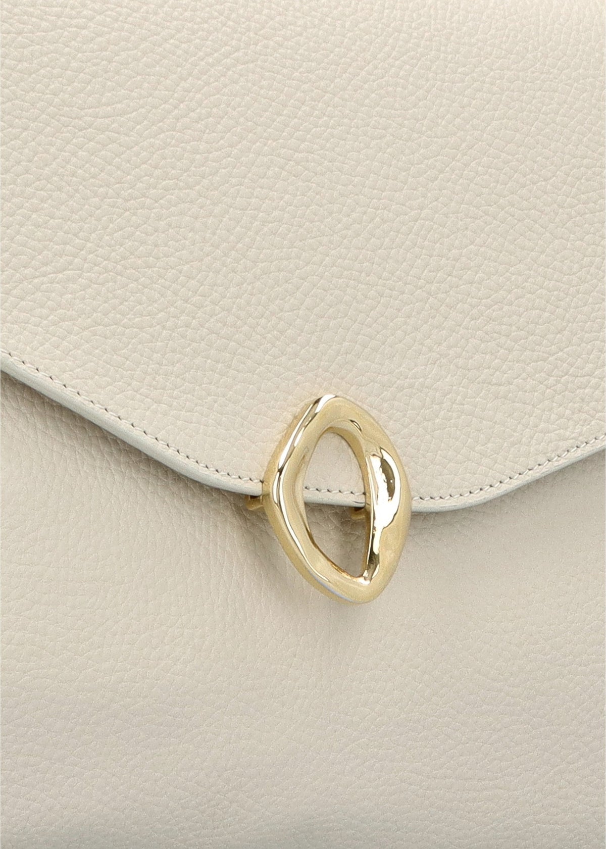 Inclutch Cream Tumbled Leather Envelope Clutch