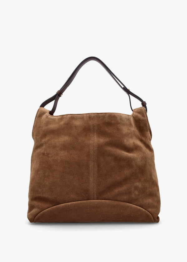 Inhobo Brown Suede Slouchy Hobo Bag