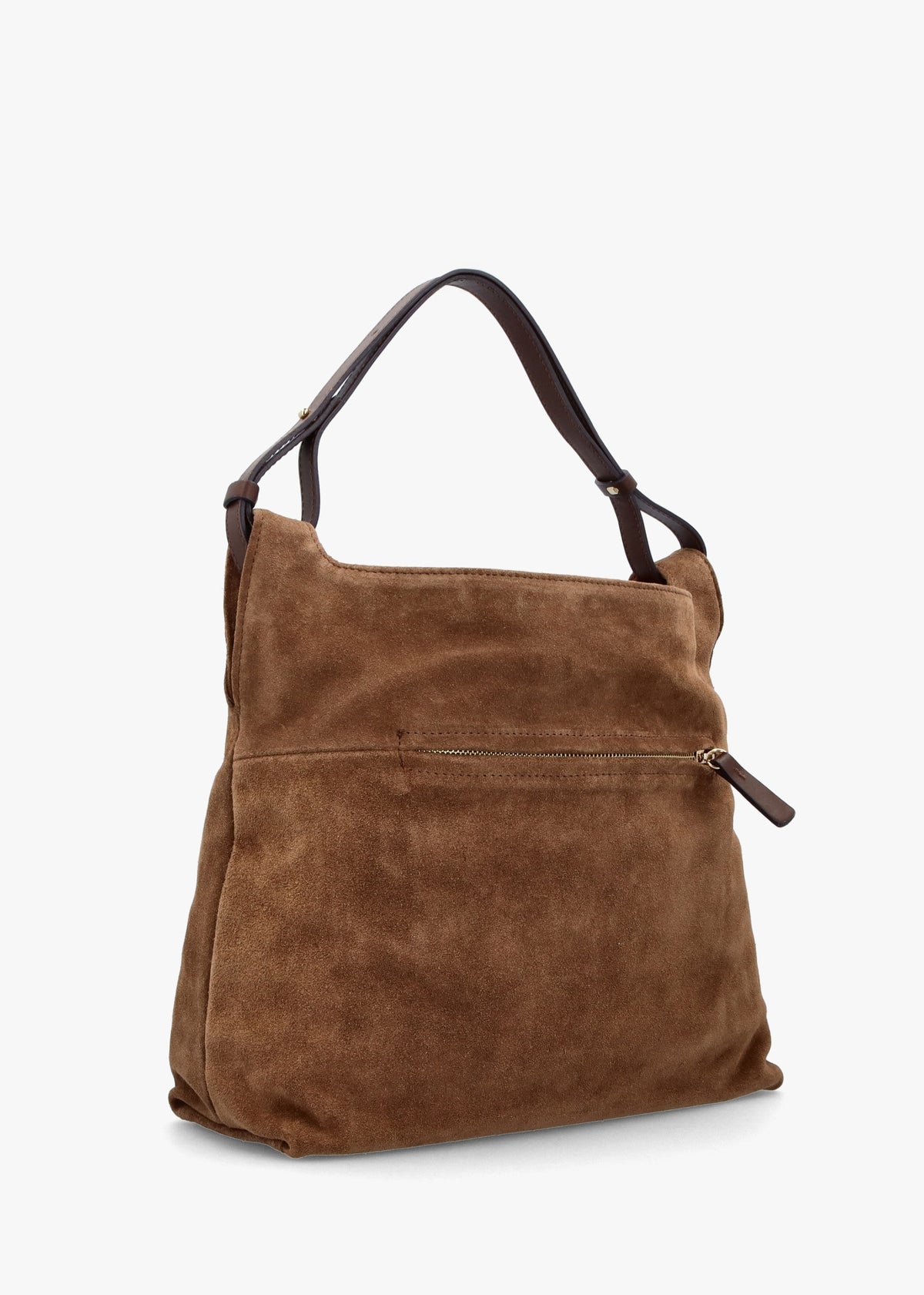Inhobo Brown Suede Slouchy Hobo Bag