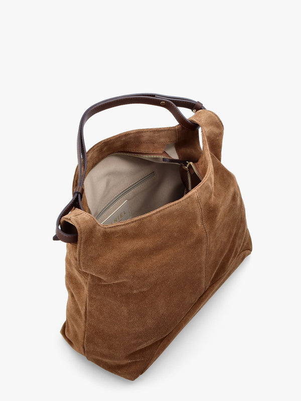 Inhobo Brown Suede Slouchy Hobo Bag