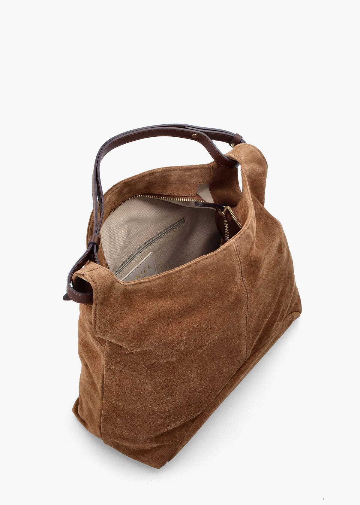 Inhobo Brown Suede Slouchy Hobo Bag