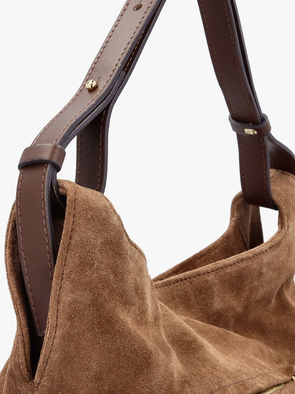 Inhobo Brown Suede Slouchy Hobo Bag
