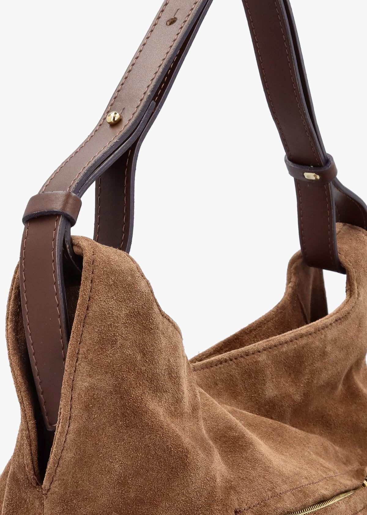 Inhobo Brown Suede Slouchy Hobo Bag