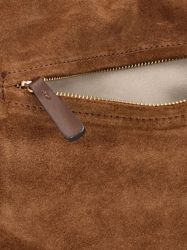 Inhobo Brown Suede Slouchy Hobo Bag
