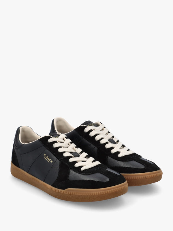 Ellis Black Leather & Suede Trainers