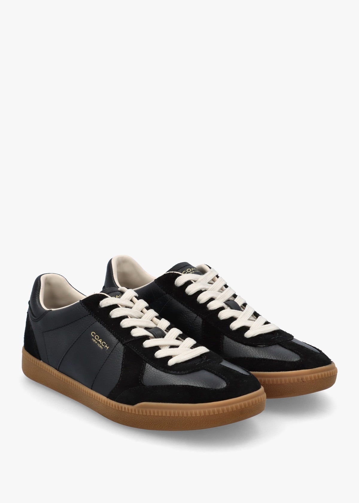 Ellis Black Leather & Suede Trainers