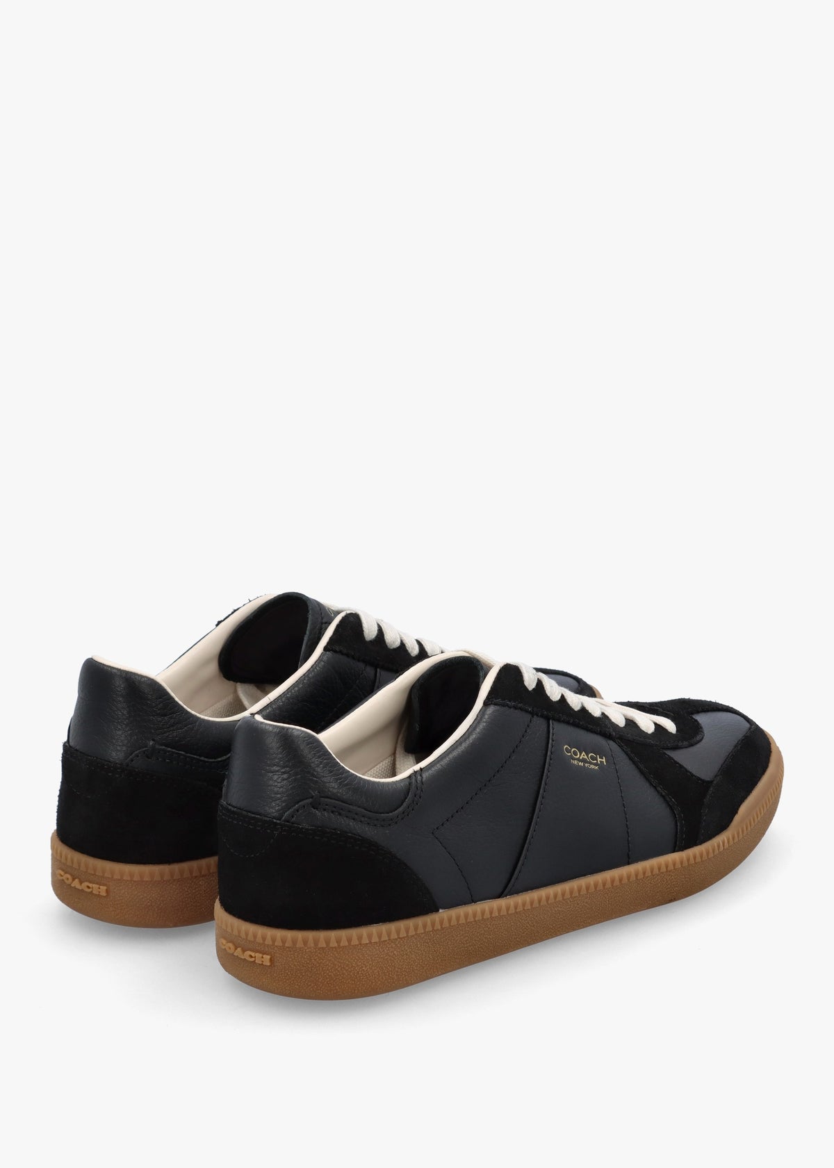 Ellis Black Leather & Suede Trainers