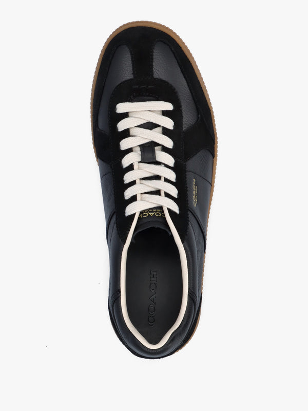 Ellis Black Leather & Suede Trainers