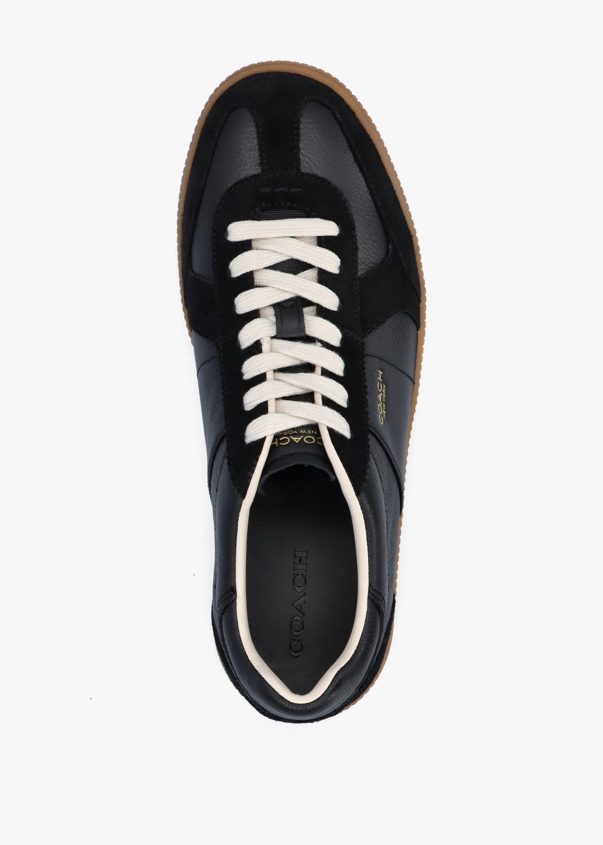 Ellis Black Leather & Suede Trainers