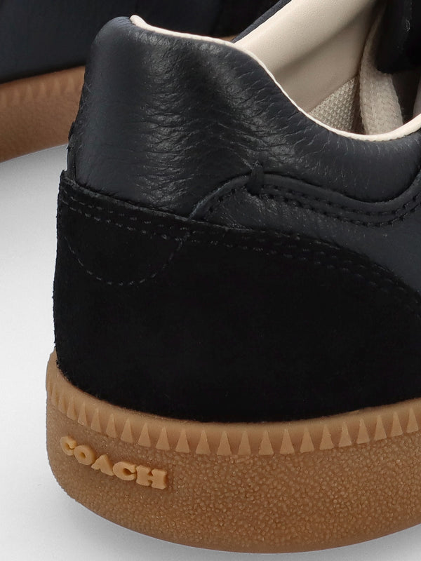 Ellis Black Leather & Suede Trainers