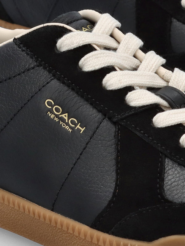 Ellis Black Leather & Suede Trainers
