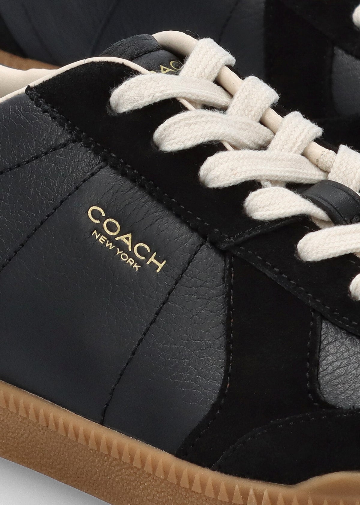 Ellis Black Leather & Suede Trainers