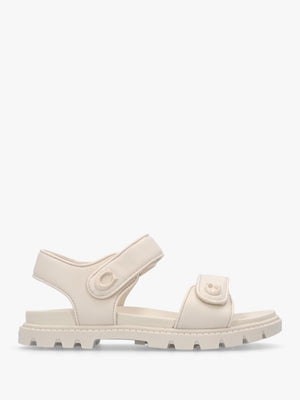Brynn Chalk Leather Chunky Sandals