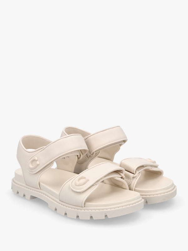 Brynn Chalk Leather Chunky Sandals
