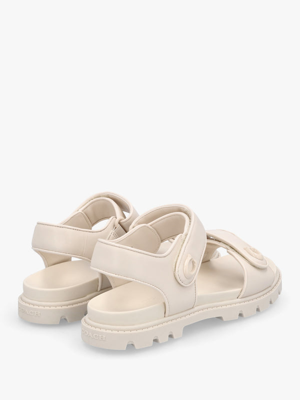 Brynn Chalk Leather Chunky Sandals