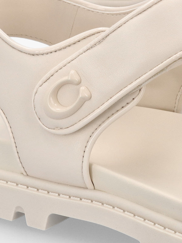 Brynn Chalk Leather Chunky Sandals