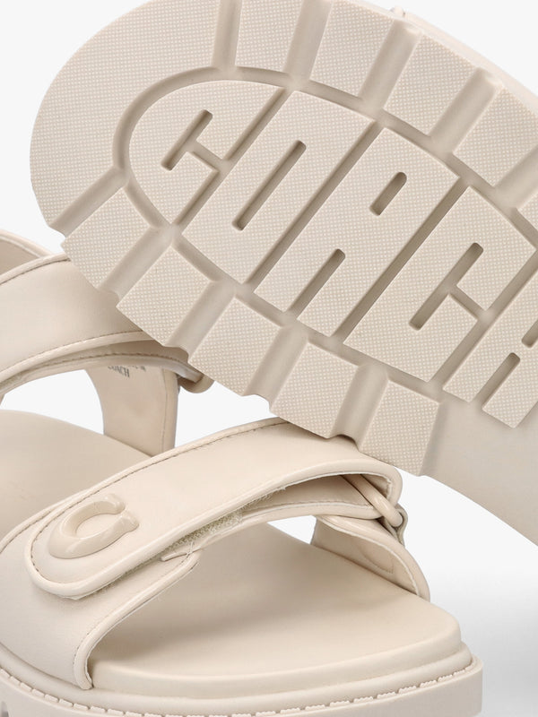Brynn Chalk Leather Chunky Sandals