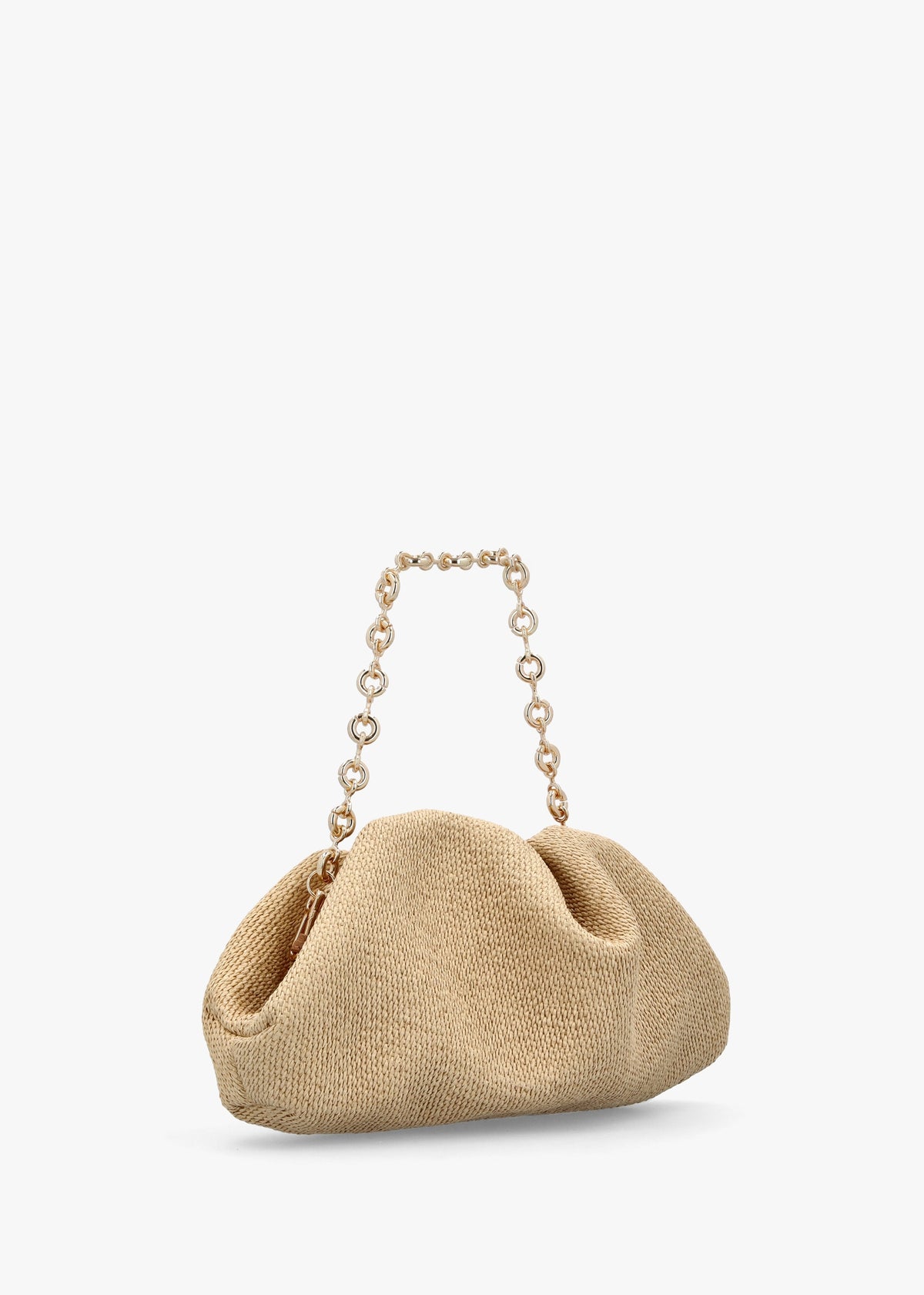 Inrouche Beige Woven Clutch Bag