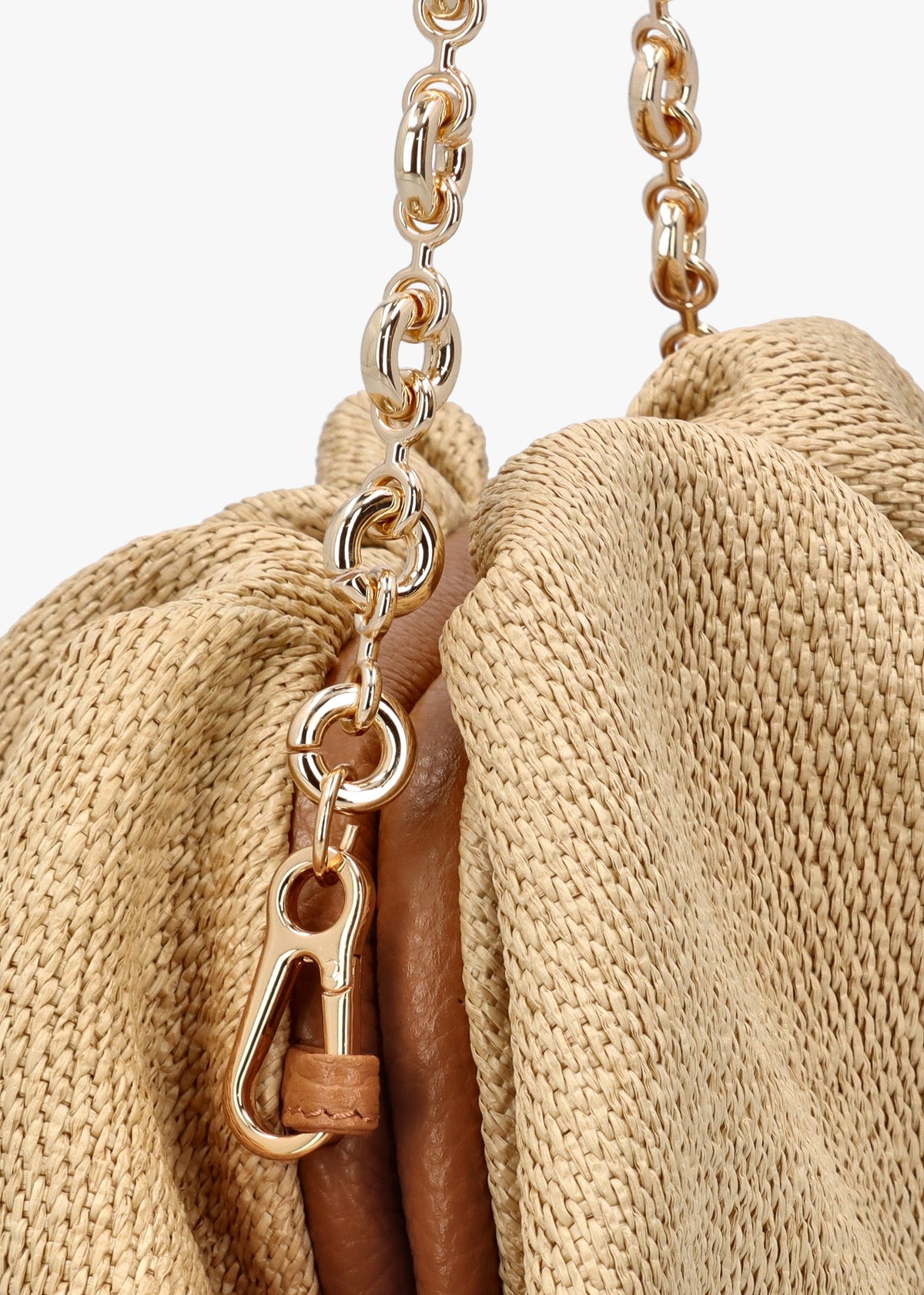 Inrouche Beige Woven Clutch Bag