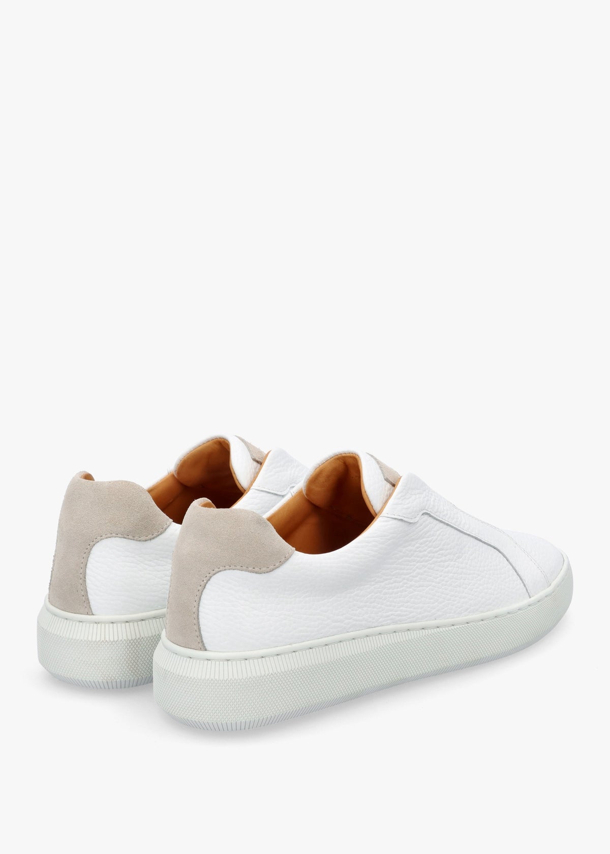 Viola White Leather Low Profile Trainers